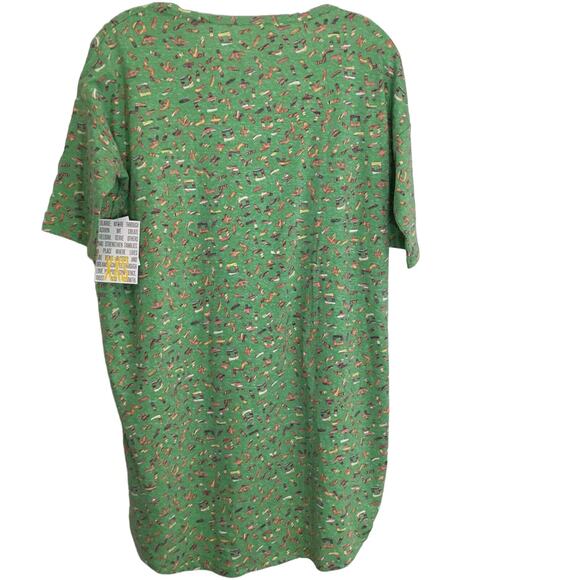 NWT LuLaRoe Irma Oversized Flowy T-Shirt Top Letters And Numbers Print Size XXS - Picture 10 of 12